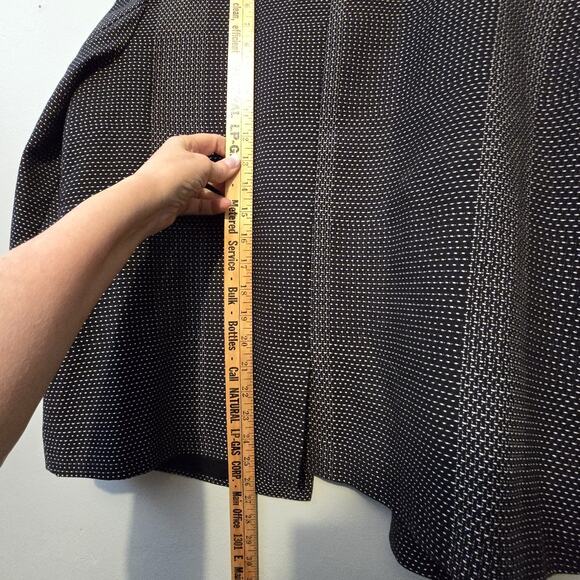 Eileen Fisher Kurume Dash Open Blazer Jacket Womens LG Black Organic Cotton - Picture 9 of 10